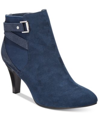 macys navy blue boots