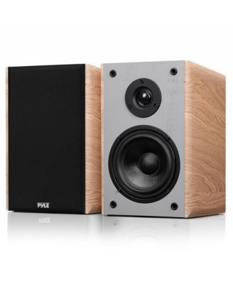 Колонки для домашнего кинотеатра Pyle с книжной полкой - 2-полосный звук HiFi коричневый