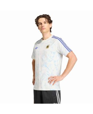 Мужская белая футболка Adidas с принтом Национальной сборной Аргентины белого цвета