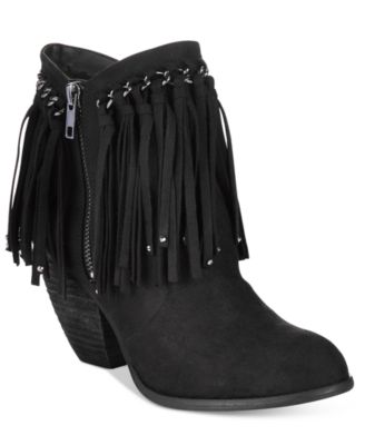 not rated fringe ankle boots