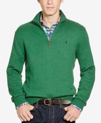 polo ralph lauren men's half zip pullover sweater
