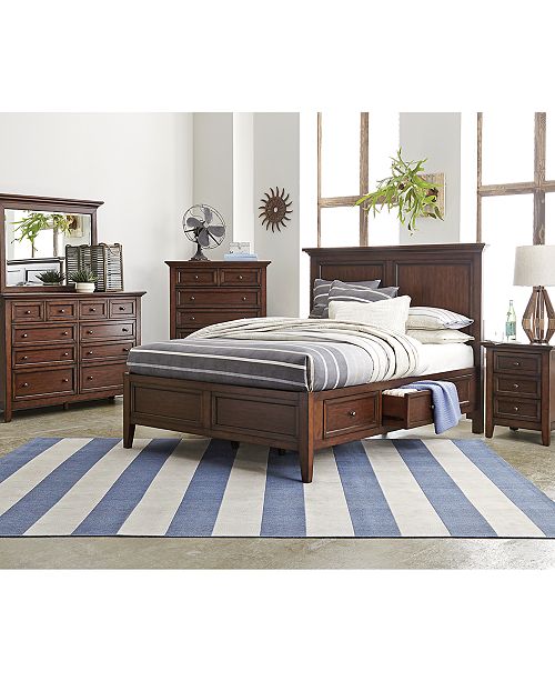 Furniture Matteo Storage Platform Bedroom 3 Piece Bedroom Set Created For Macy S King Bed Dresser And Nightstand Reviews Furniture Macy S