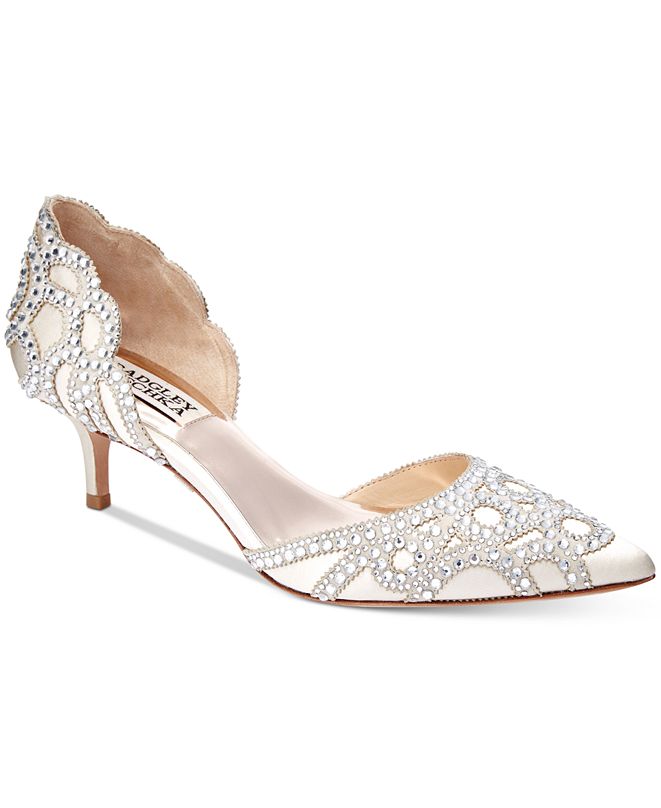low heel badgley mischka bridal