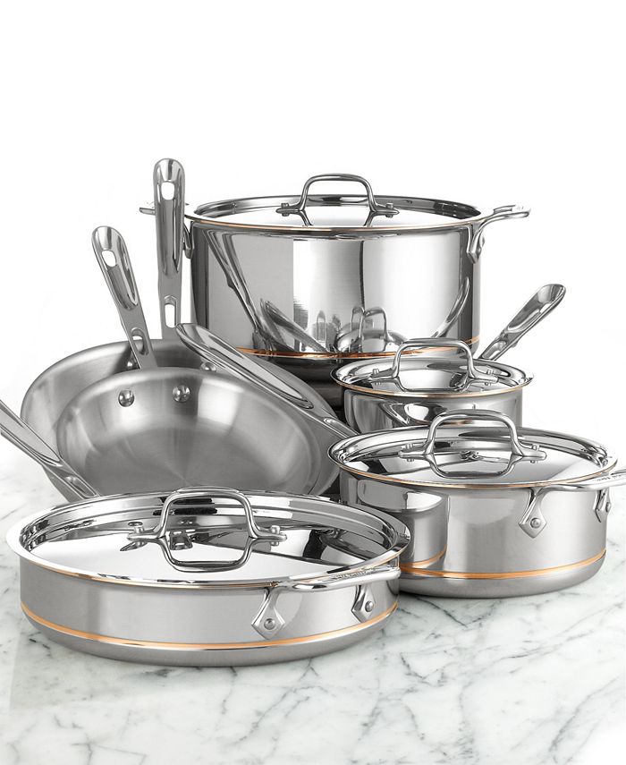 AllClad Copper Core 10Pc. Cookware Set & Reviews Cookware Sets Macy's