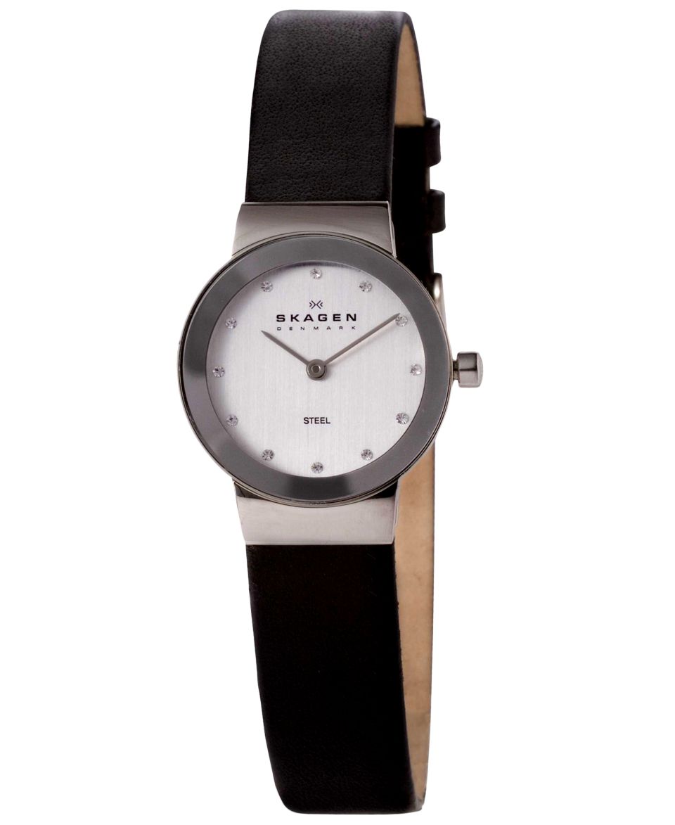 Skagen Denmark Watch, Womens Purple Leather Strap 26mm 358SSLV