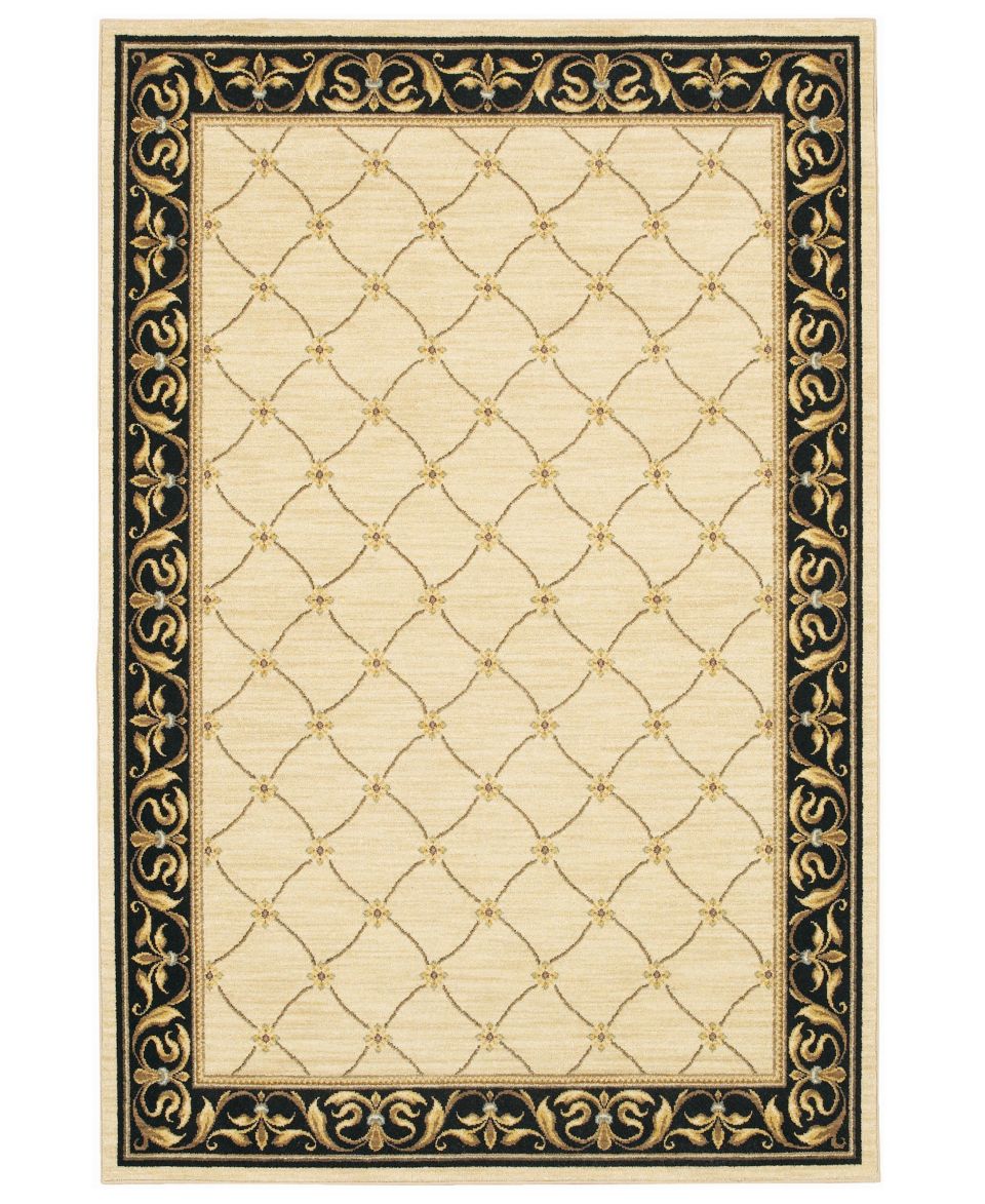 Karastan Rugs, Sierra Mar Marie Louise Ivory/Black