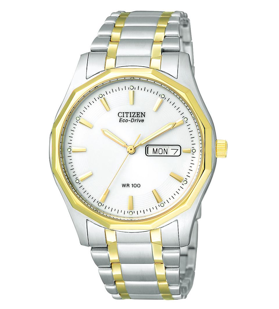 Citizen Watch, Mens Eco Drive Corso Two Tone Stainless Steel Bracelet