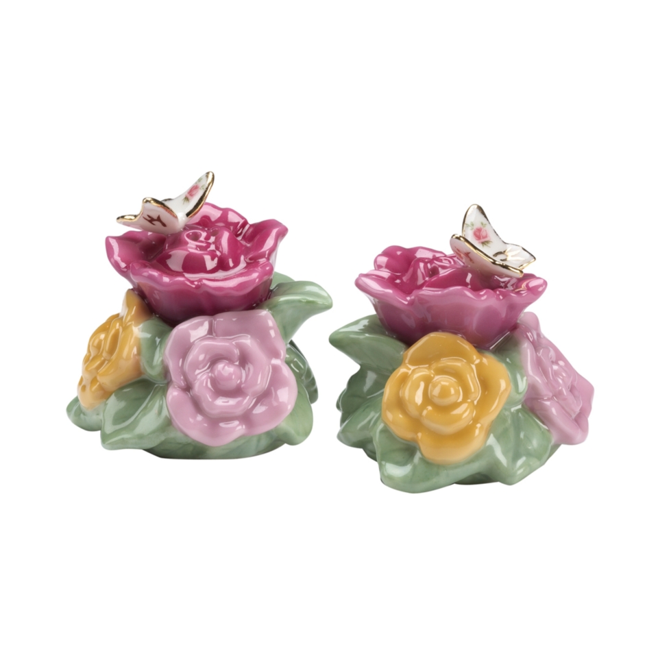   Albert Dinnerware, Old Country Roses Butterfly Salt and Pepper Shakers