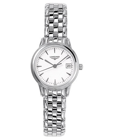 Longines Watch, Women's Stainless Steel Bracelet L42164126 - Watches ...