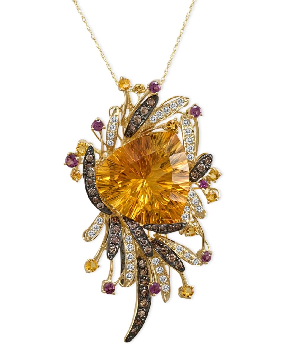 Le Vian 14k Gold Pendant, Citrine (19 7/8 ct. t.w.), Garnet (1/2 ct. t