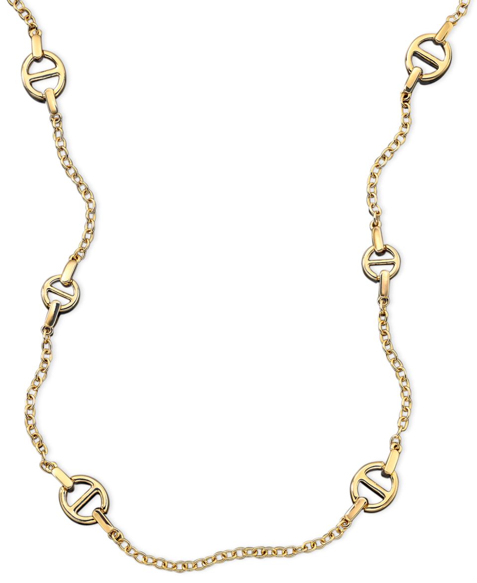 Lauren Ralph Lauren Necklace, Gold Tone Leaf  