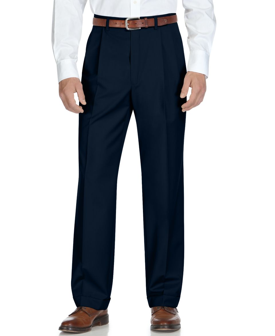 Louis Raphael Pants, Hidden Extension Luxury Twill Pleated Trousers