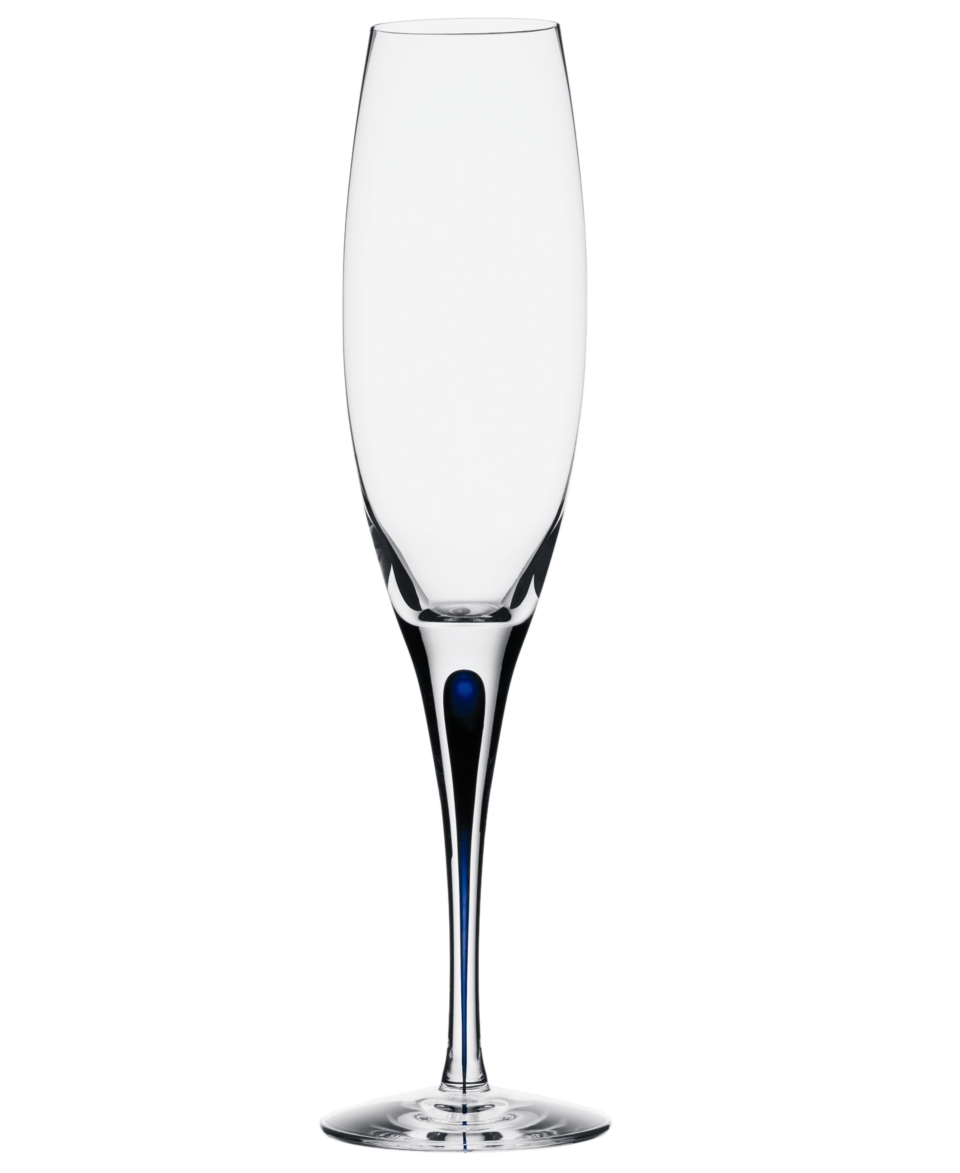 Orrefors Flutes, Set of 2 Intermezzo Blue