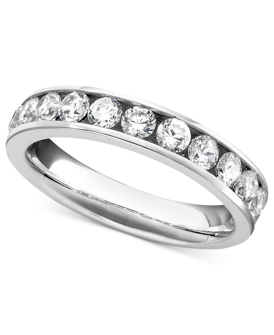 Diamond Ring, 14k White Gold Certified Diamond Band (1 ct. t.w.)