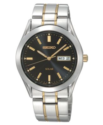 seiko two tone solar watch