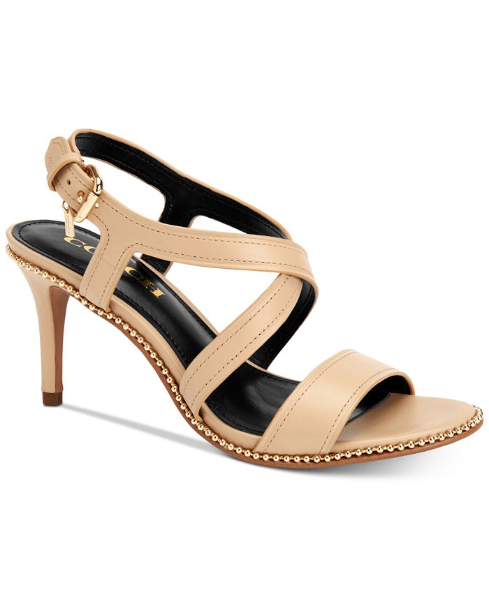 coach sandals beige