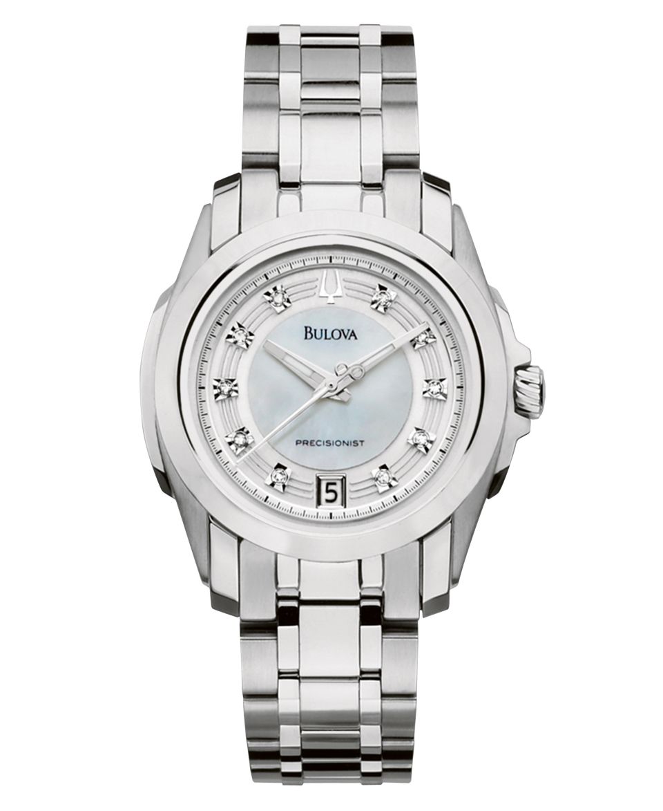 Bulova Watch, Womens Precisionist Stainless Steel Bracelet 31mm