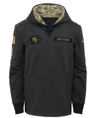 San Francisco 49ers Hoodies Salute to Service Sideline Therma