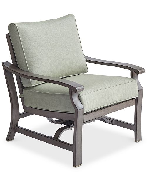 Furniture Tara Aluminum Outdoor Rocker Chair With Sunbrella Cushions Created For Macy S Reviews Furniture Macy S