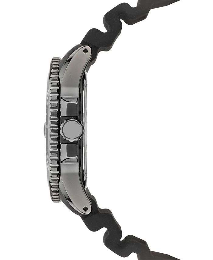 seiko prospex divers solar mens black silicone watch sne441