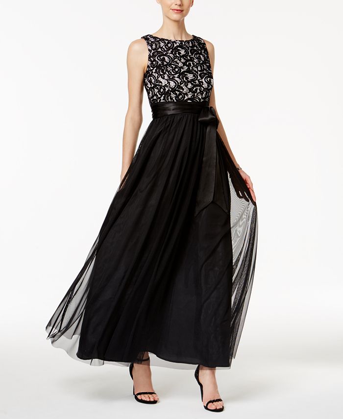 Jessica Howard Sequined Lace Mesh Gown & Reviews - Dresses - Women - Macy's