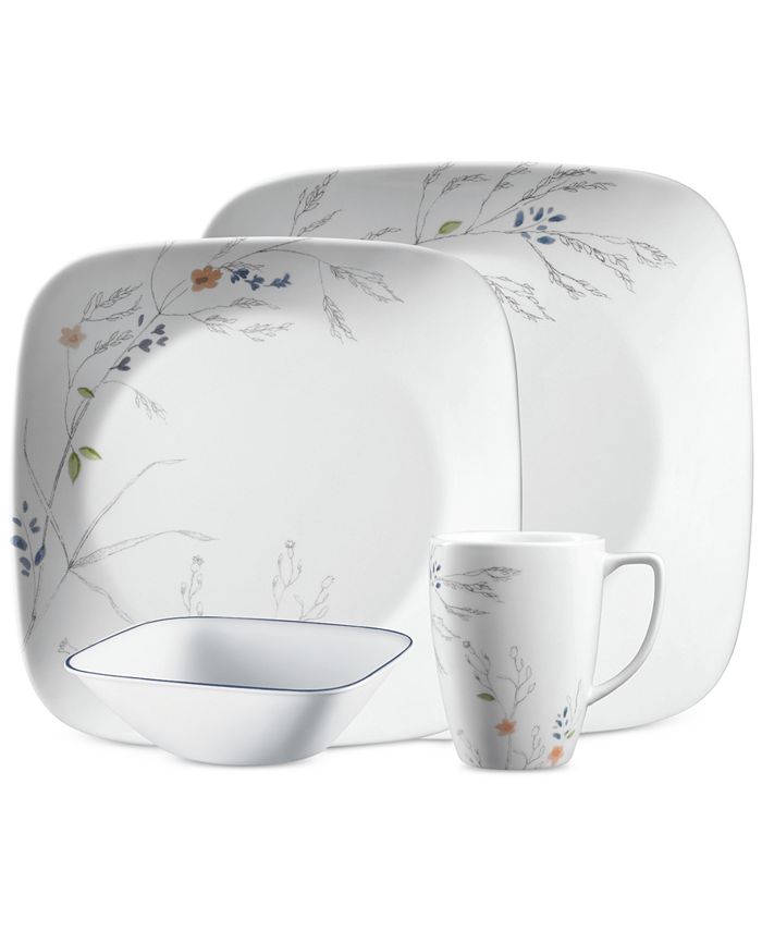 Corelle Boutique Adlyn Square 16Piece Dinnerware Set & Reviews