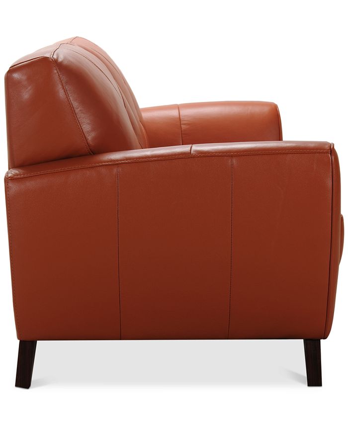 Furniture Myia 62" Leather Loveseat, Created for Macy's & Reviews
