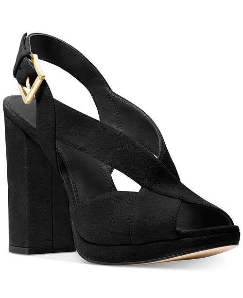 Michael Kors Becky Platform Block Heel Sandals Reviews Sandals Shoes Macy S