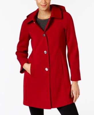 london fog red raincoat