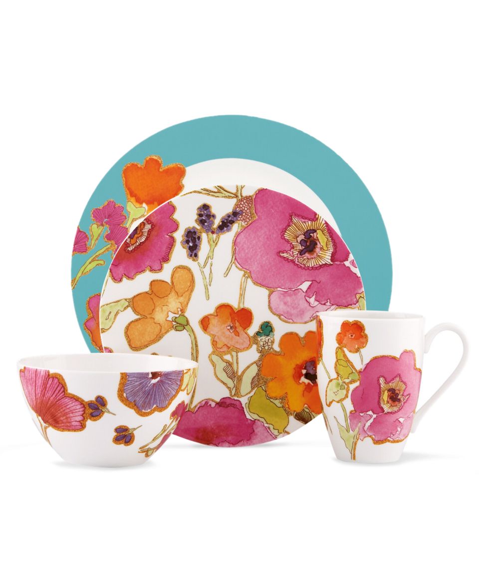 Lenox Dinnerware, Floral Fusion Aqua Collection   Casual Dinnerware