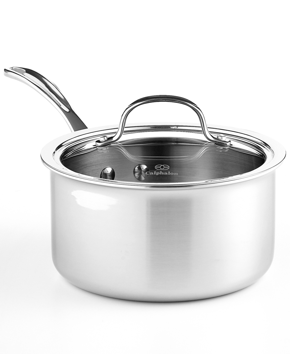 Calphalon Saucepan, Tri Ply Stainless Steel 2.5 Qt.