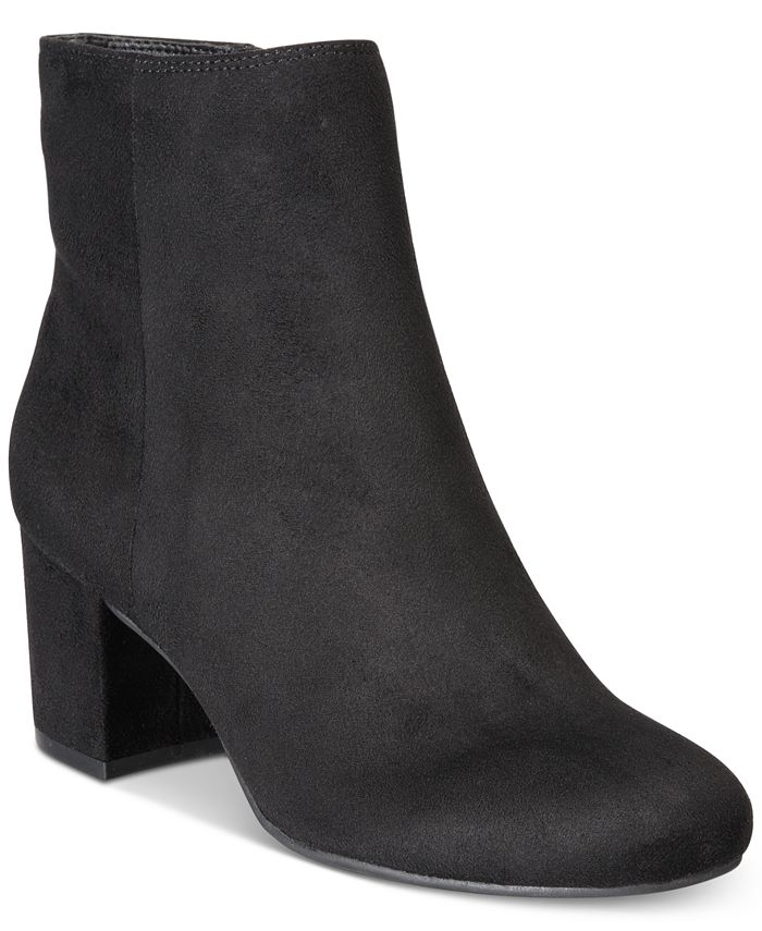 macys block heel booties