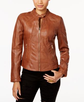macys guess leather jacket