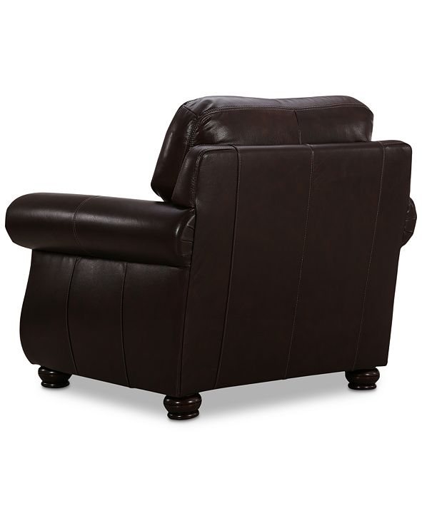 Furniture Roselake 41" Leather Armchair, Created for Macy's & Reviews