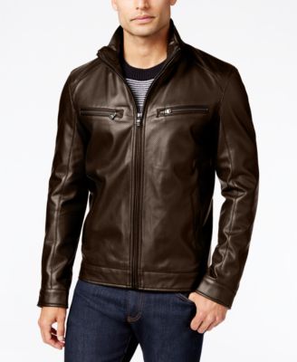 macys michael kors mens leather jacket