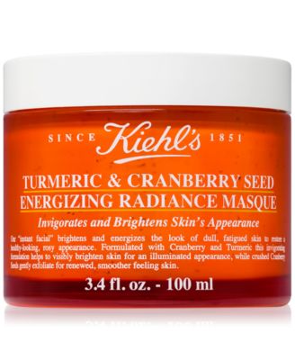 Маска для придания сияния от Kiehl's Since 1851 с куркумой и семенами клюквы, 3,4 унции. белый