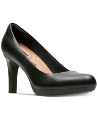 clarks womens black dress shoes