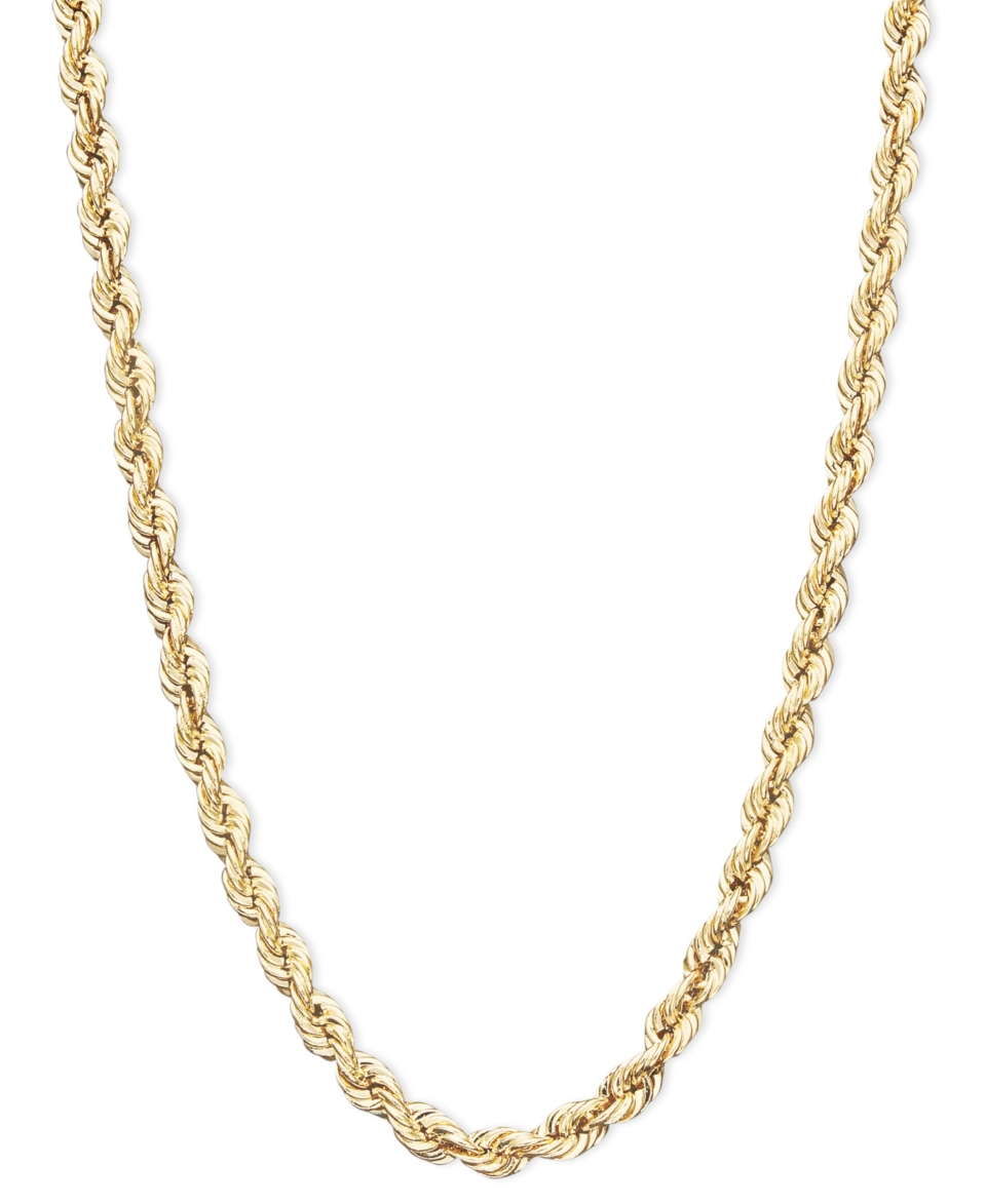 14k Gold Necklace, 20 Hollow Rope Chain   Necklaces   Jewelry & Watches