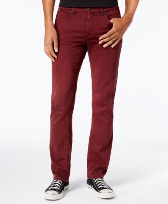 burgundy jeans mens