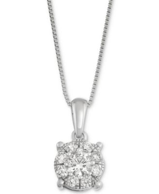 Macy's Diamond Pendant Necklace in 14k 