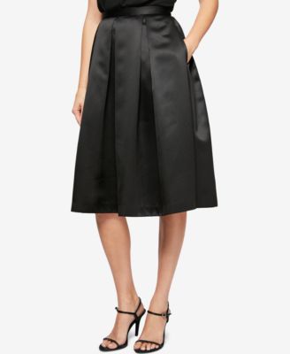 mid length satin skirts macys