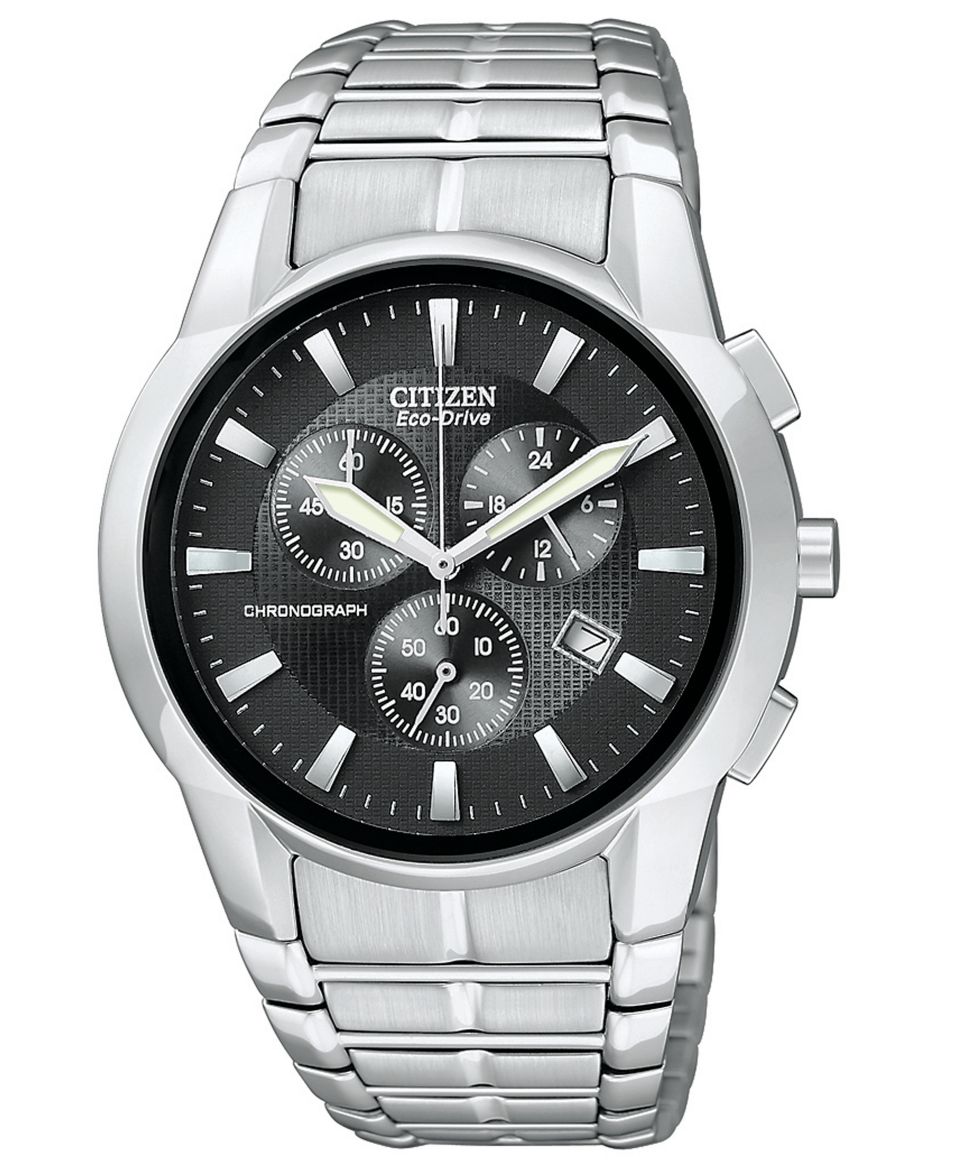 Citizen Watch, Mens Chronograph Eco Drive Stainless Steel Bracelet