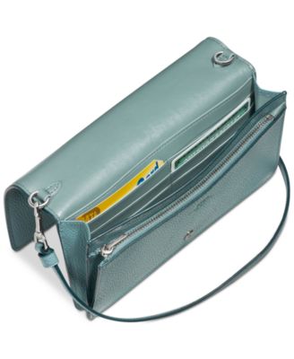 hayden foldover crossbody clutch with rivets