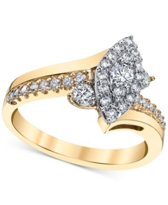 marquise twist engagement ring