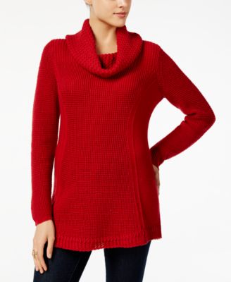 cowl neck tunic sweater