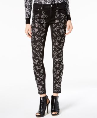 star embellished jeans