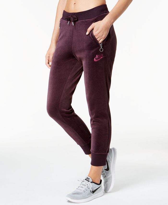 nike sportswear velour pants