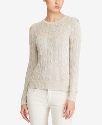 polo cable knit sweater womens
