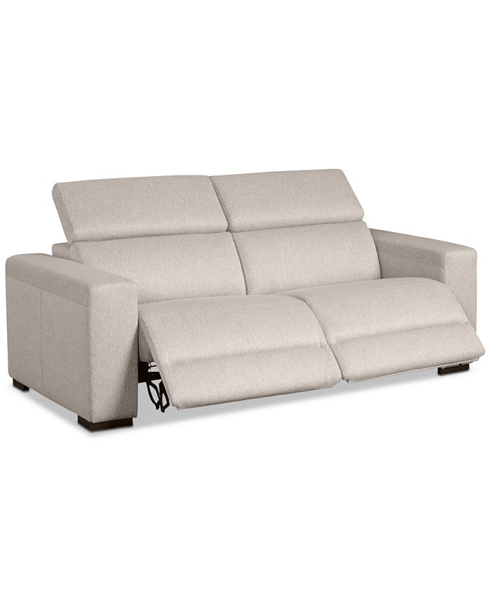Furniture Nevio 82" 2Pc. Fabric Sofa with 2 Power Recliners and