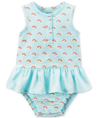 rainbow romper baby girl